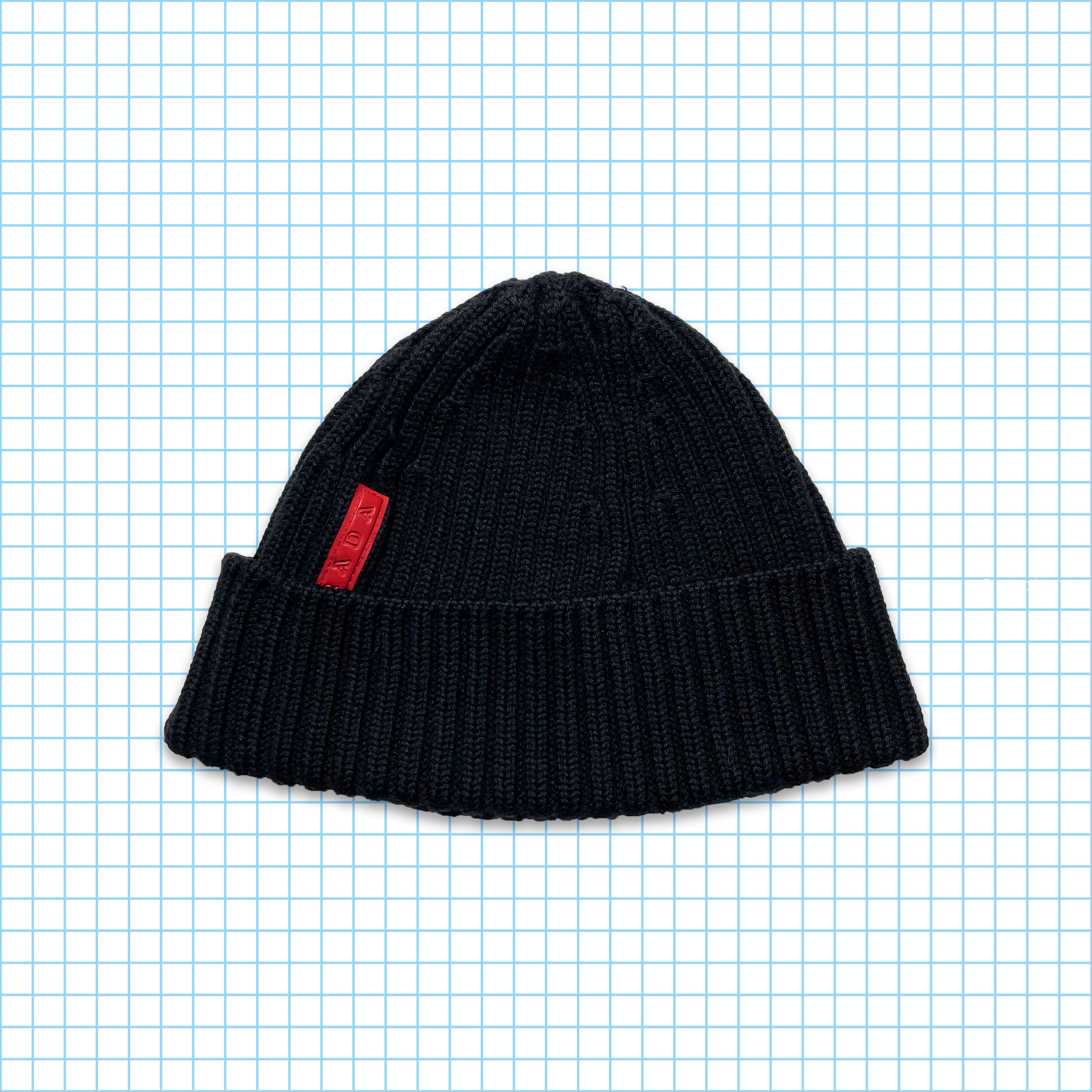 Vintage Prada Sport Black Knitted Beanie