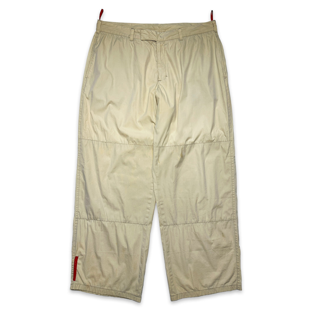 Pantalon large beige Prada Sport - Taille 34