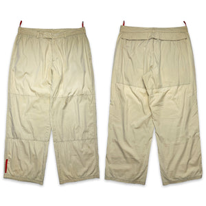 Pantalon large beige Prada Sport - Taille 34"