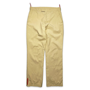 Pantalon Prada Sport en coton beige - Taille 32"