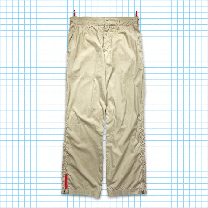 Vintage Prada Sport Light Weight Beige Trousers - 30