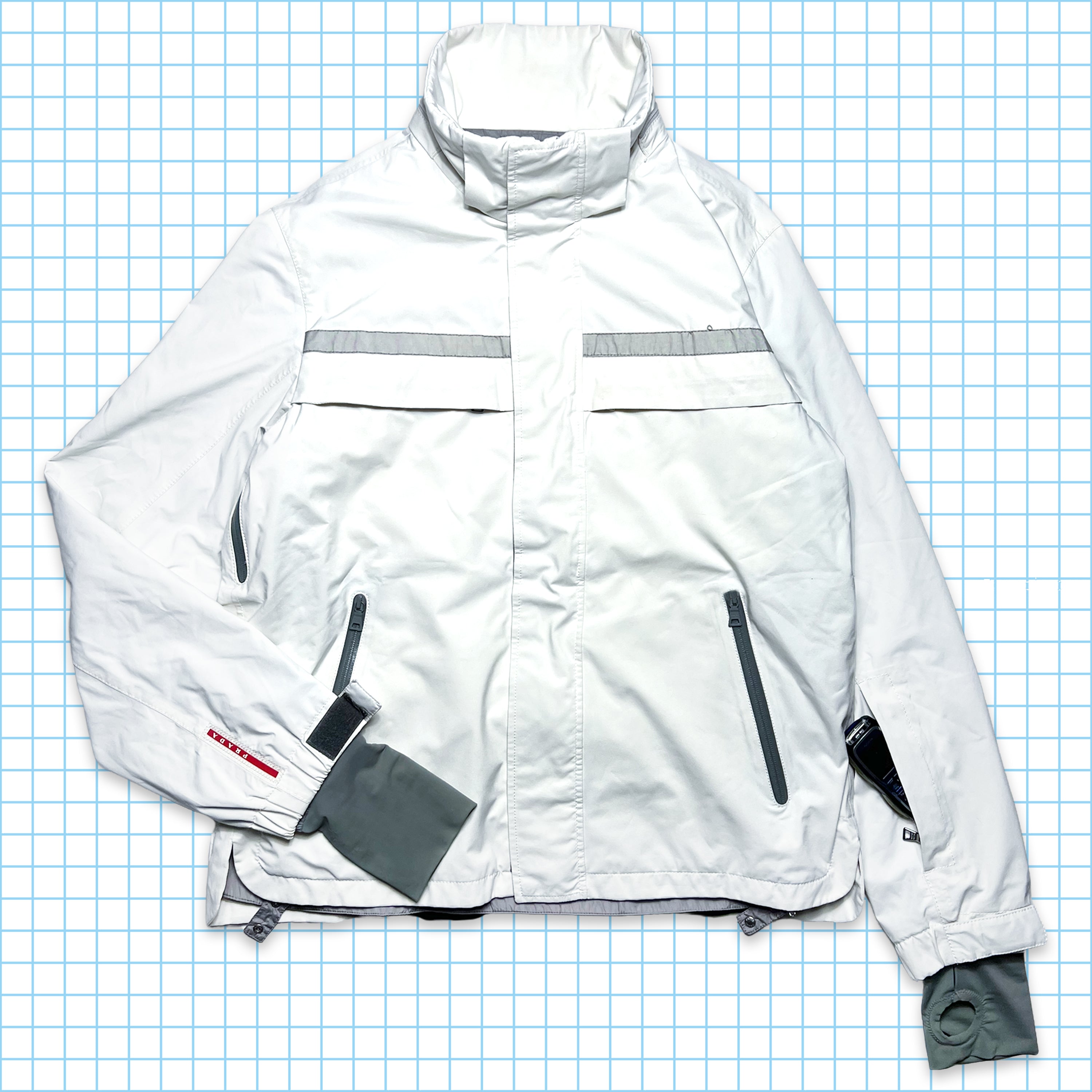 Prada Pure White Technical Ski Jacket - Extra Large – Holsales