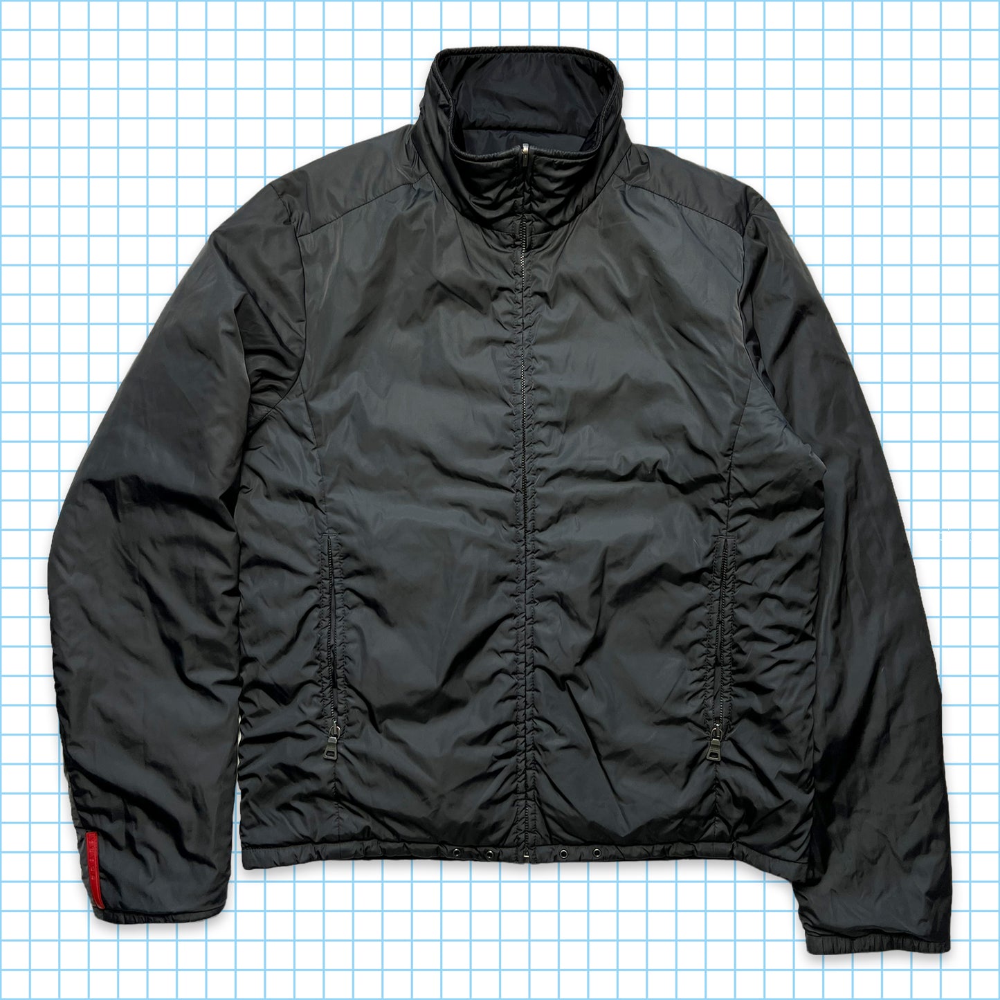 Prada Sport Black/Slate Grey Reversible Jacket - Small / Medium