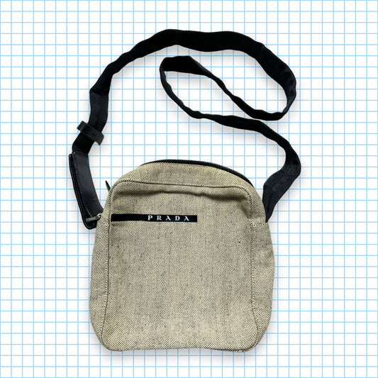 Vintage Prada Sport Black Canvas Side Bag SS99’