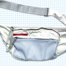 Load image into Gallery viewer, Vintage Prada Sport Off White/Baby Blue Mesh Cross Body &amp; Mini Side Bag Set