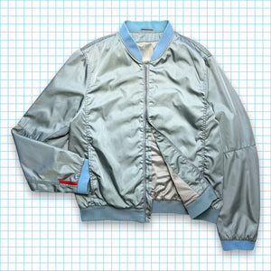 Prada Sport Baby Blue/Turquoise Bomber Jacket - Large