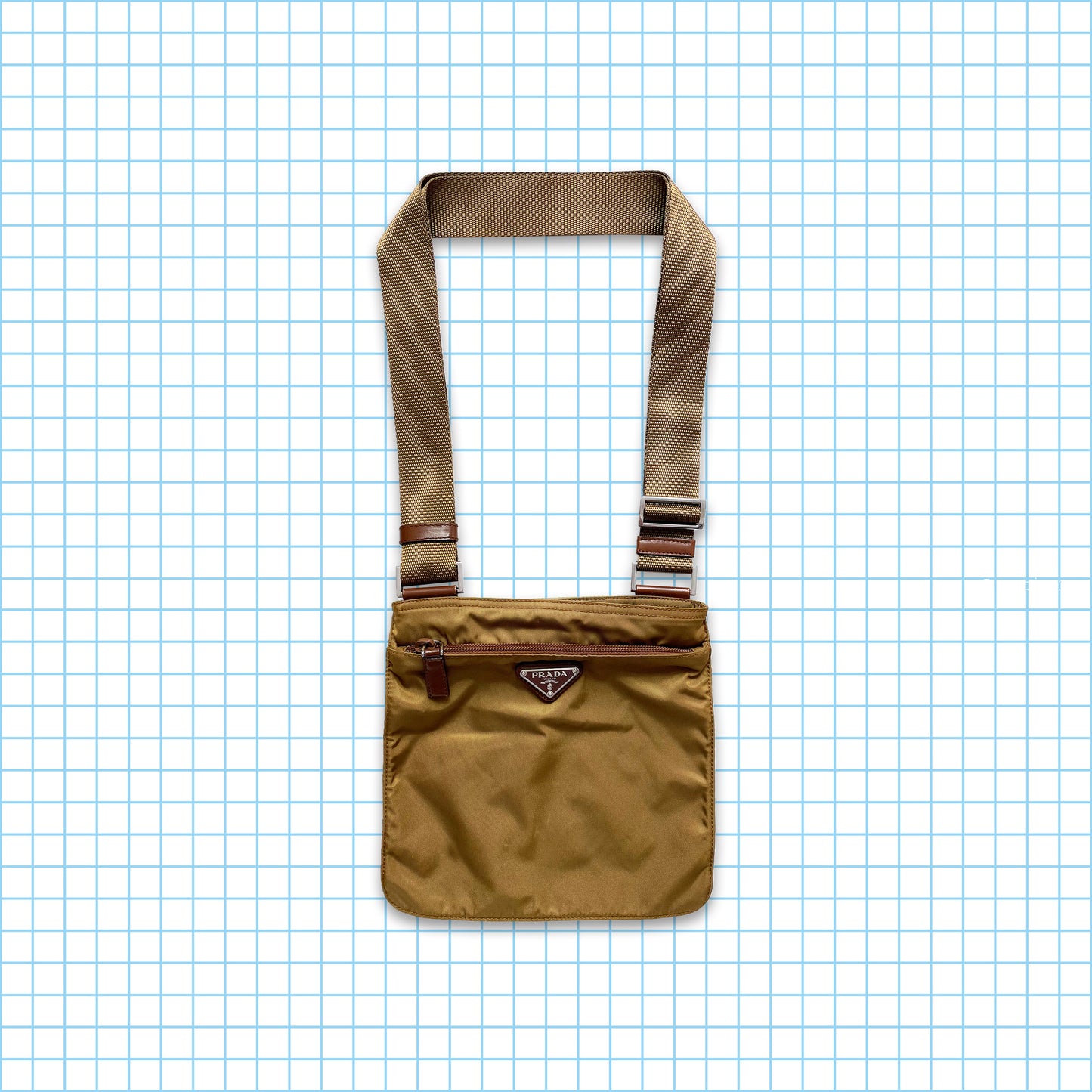 Vintage Prada Milano Bronze Tonal Side Bag