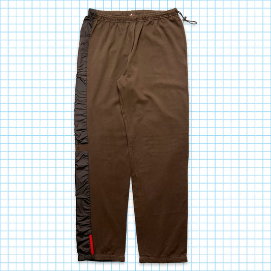 Pantalon de jogging Prada Sport marron chocolat - Taille 28-32"