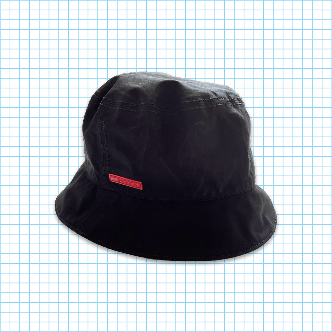 Vintage Prada Sport Black Bucket Hat