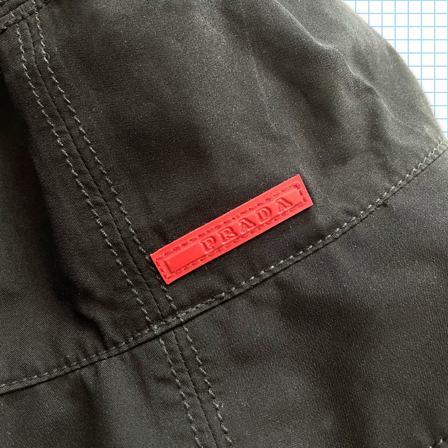 Vintage Prada Sport Black Bucket Hat
