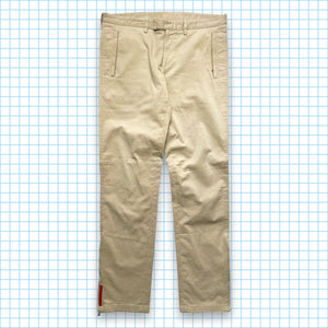 Pantalon en coton beige Prada Sport - Taille 32-34"