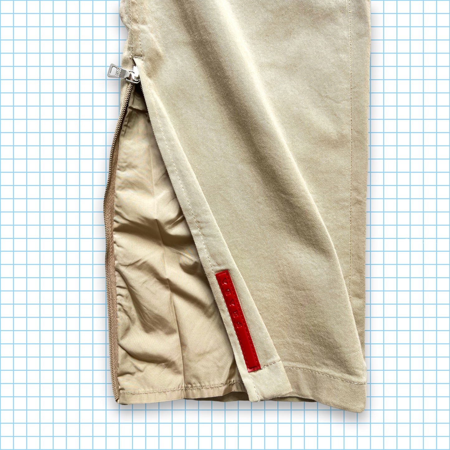 Prada Sport Beige Cotton Pant - 32-34" Waist