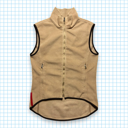 Prada Sport Camel Fleece Gilet - Extra Small