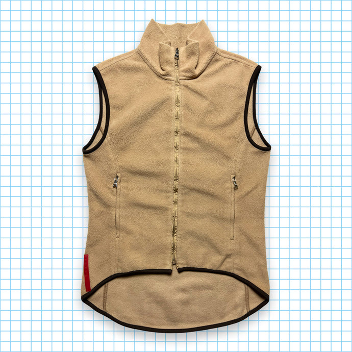 Prada Sport Camel Fleece Gilet - Extra Small