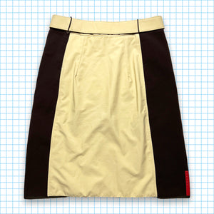 Prada Sport Camel Beige/Brown Belt Skirt - Womens 4-8