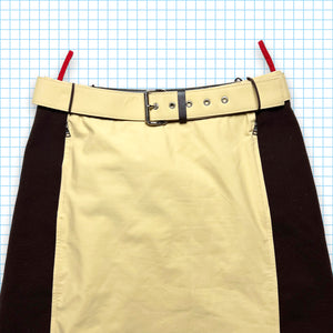 Prada Sport Camel Beige/Brown Belt Skirt - Womens 4-8