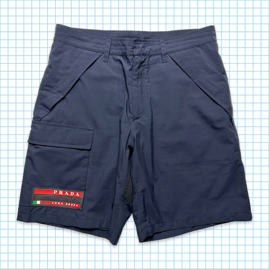 Short à panneaux imperméable Prada Luna Rossa Challenge 2003 - Taille 32"