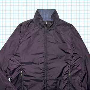 Prada 2in1 Reversible Check/Purple Nylon Jacket - Medium / Large