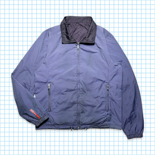 Prada 2in1 Veste réversible à carreaux/nylon violet - Moyen / Grand 