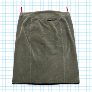 Prada Sport Smoke Grey Cord Skirt - Womens 8/10