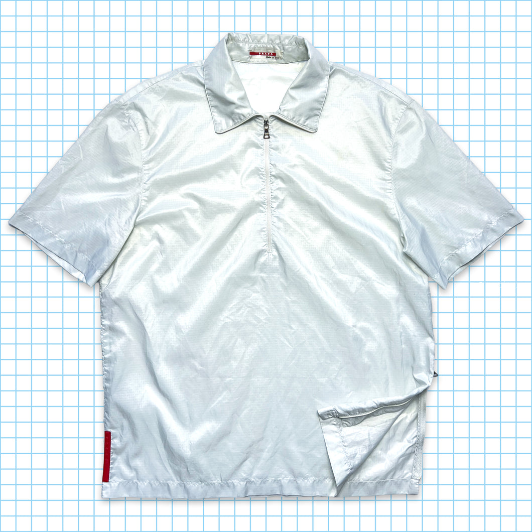 Early 00's Prada Sport Semi Transparent Zipped Polo - Small / Medium