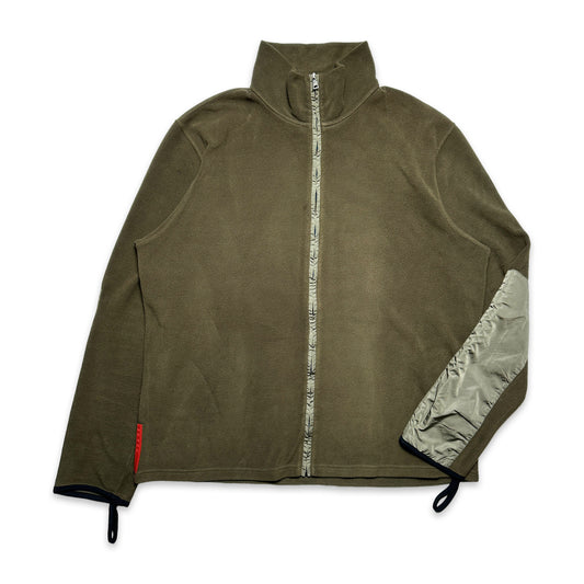Polaire Prada Sport Khaki du début des années 2000 - Large / Extra Large