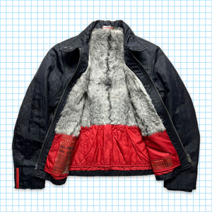 Prada Sport Early 00's Goat Fur Lined Harrington Jacket - Small / Medium
