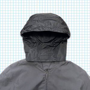 Vintage Prada Sport Dark Grey/Black Gore-Tex Stashable Hood Jacket - Small / Medium
