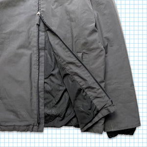 Vintage Prada Sport Dark Grey/Black Gore-Tex Stashable Hood Jacket - Small / Medium