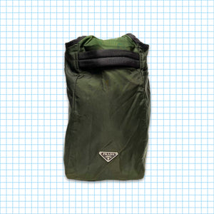 Vintage Prada Milano Deep Green Nylon Cross Body Bag