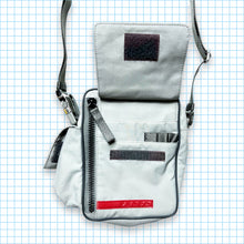 Carica l&#39;immagine nel visualizzatore di Gallery, Vintage Prada Sport Light Grey/Blue Multi Pocket Mini Side Bag