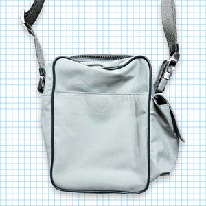 Vintage Prada Sport Light Grey/Blue Multi Pocket Mini Side Bag