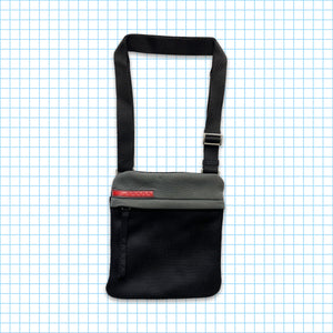 Vintage Prada Sport Black/Grey Mesh Mini Side Bag