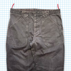 Pantalon en coton épais gris délavé Prada Sport - Taille 34/36"