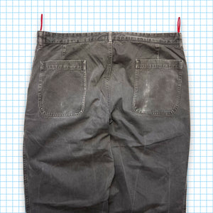 Pantalon en coton épais gris délavé Prada Sport - Taille 34/36"