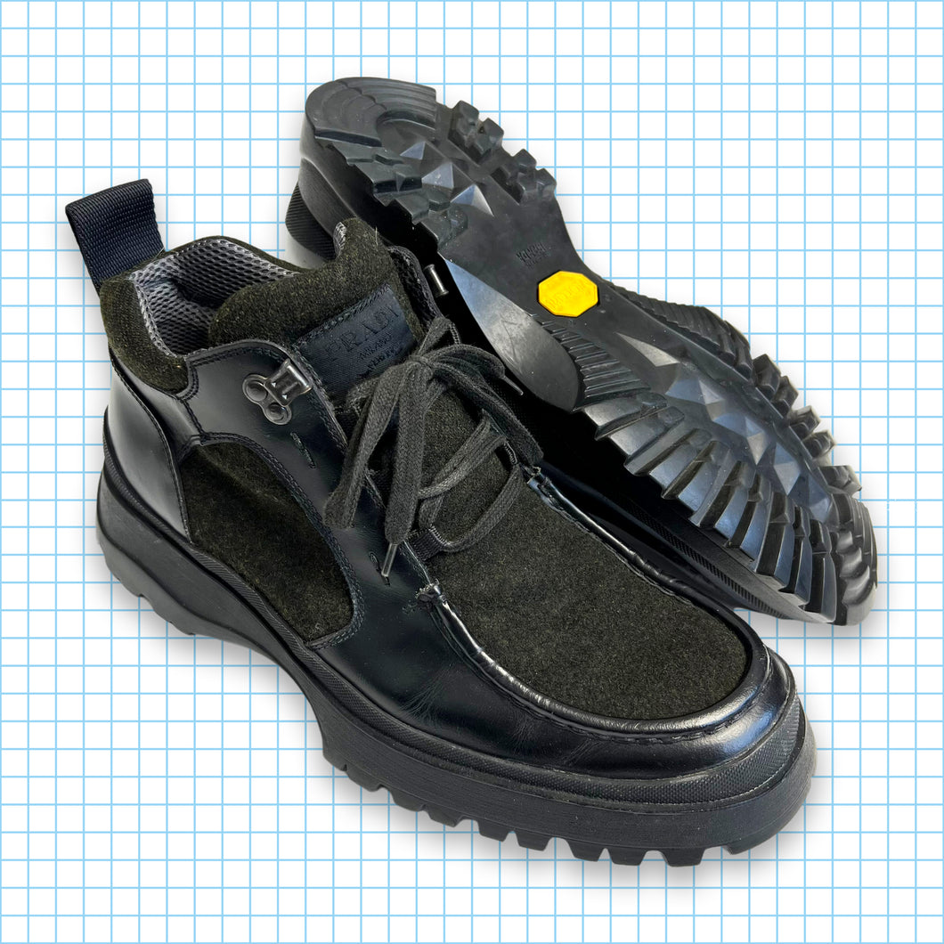 Prada Milano Leather/Wool Walking Boots - UK8.5 / US9.5