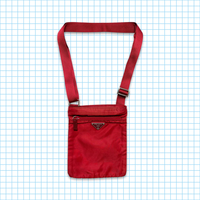 Vintage Prada Milano Red Tonal Mini Side Bag