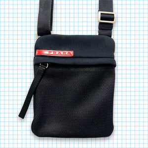 Prada Sport Black/Grey Mesh Mini Side Bag