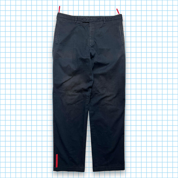 Pantalon en coton épais Prada Sport Midnight Navy - Taille 34