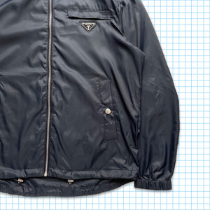 Prada Milano Midnight Navy Nylon Shimmer Jacket - Large / Extra Large