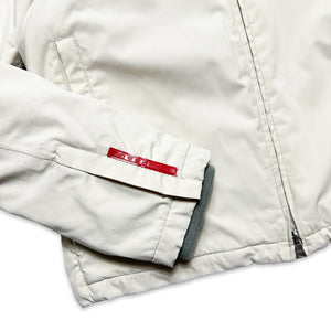 Prada Sport Off-White Padded Harrington Jacket - Small / Medium