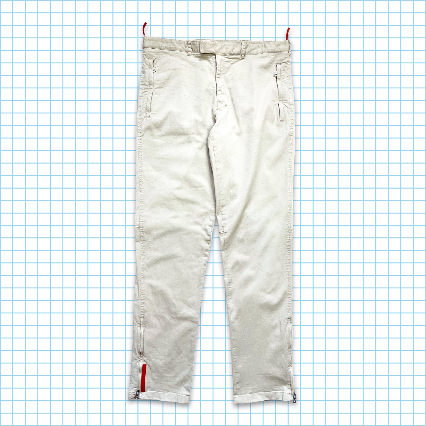 Vintage Prada Sport Off White Trousers - 30" / 32" Waist
