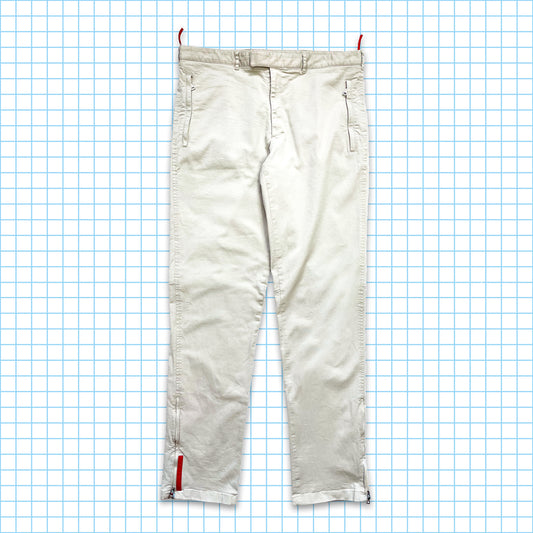 Vintage Prada Sport Off White Trousers - 30" / 32" Waist