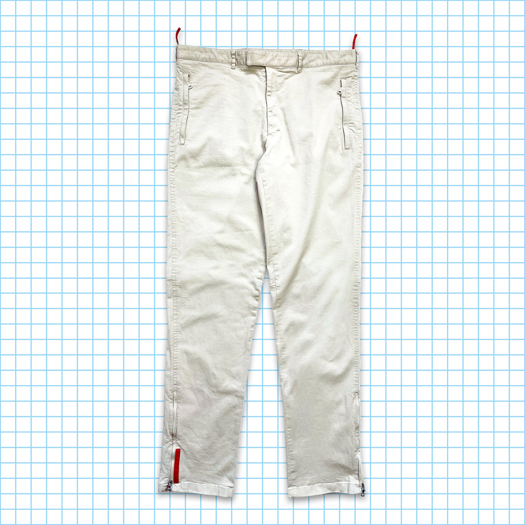 Vintage Prada Sport Off White Trousers - 30
