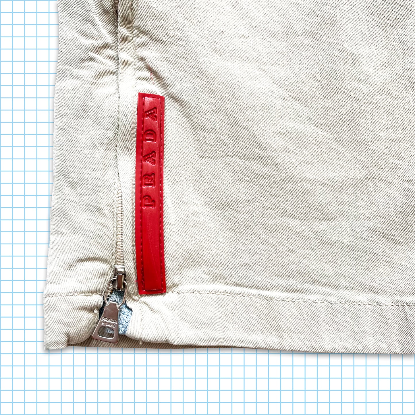 Vintage Prada Sport Off White Trousers - 30" / 32" Waist