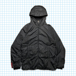 Prada Sport Jet Black Nylon Padded Jacket - Extra Large