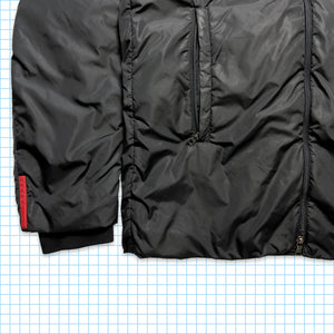 Prada Sport Jet Black Nylon Padded Jacket - Extra Large
