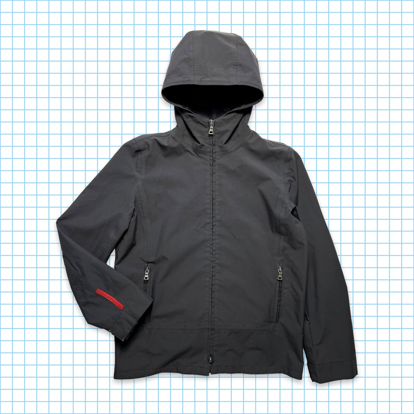 Prada Sport Veste à capuche gris ardoise - Petit