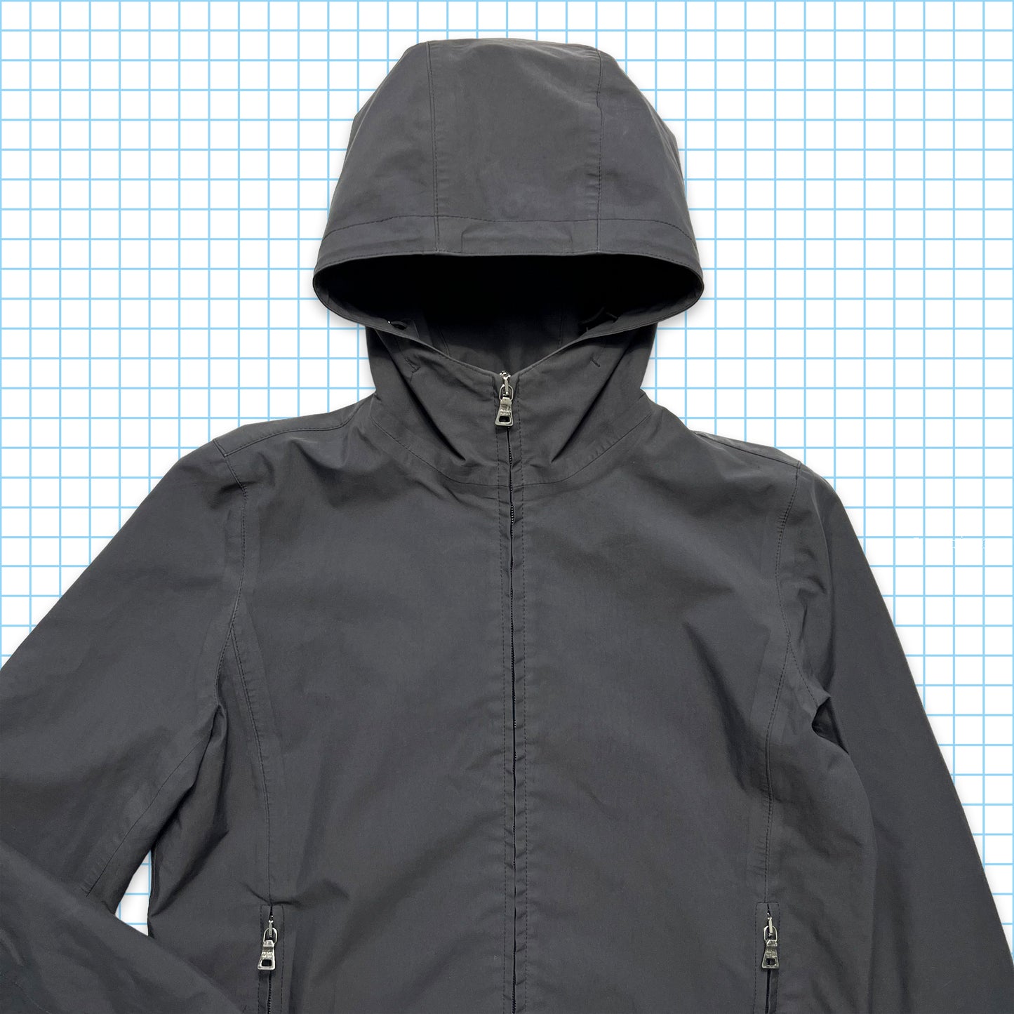 Prada Sport Veste à capuche gris ardoise - Petit