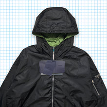 Load image into Gallery viewer, Prada Milano Re-Nylon Jet Black/Hulk Green Reversible Nylon Shimmer Jacket - Extra Large